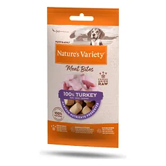 Nature’s Variety Meat Bites liofilizuoti kalakutienos kąsneliai šunims, 20 g nuotrauka