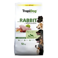 TROPIDOG Premium Premium Adult vidutinių ir didelių veislių šunys, turtingi triušiena ir ryžiais 12kg  photo