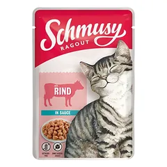 SCHMUSY RAGOUT drėgnas kačių ėdalas su jautiena padaže 100 g nuotrauka