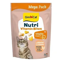 GimCat Nutri Vitamin Bites Chicken skanėstas katėms su 12 vitaminų, 425 g