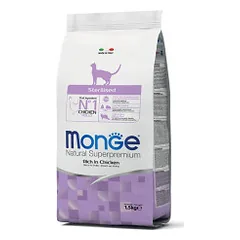 Monge Sterilised Rich in Chicken sausas pašaras sterilizuotoms katėms