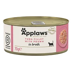 APPLAWS konservai katėms su tunais ir krevetėmis 70 g