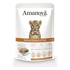 Amanova Kitten Exquisite guliašas su vištiena ir žuvimi kačiukams
