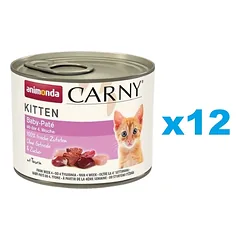 ANIMONDA Carny Kitten Baby Paté 12x200 g paštetas kačiukams