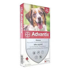 Lašai ADVANTIX šunims nuo erkių  10-25kg 1vnt. nuotrauka