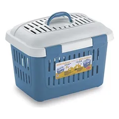 Stefanplast Transportavimo dėžė MIDI GULLIVER (dangaus mėlyna/balta) cm 45x33x33h