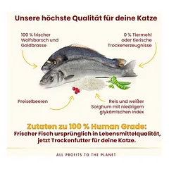 Almo Nature HFC Longevity Sterilized su jūriniu ešeriu ir dorada, sausas maistas katėms — 4 nuotrauka