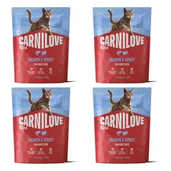 CARNILOVE Active Cat Salmon and Turkey Adult 4x400 g lašiša ir kalakutas, visiems suaugusiems katėms