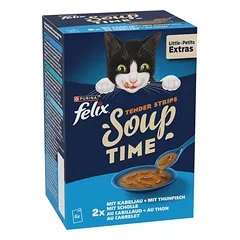 18 + 6 dovanų! 24 x 48 g Felix Soup Time drėgnas maistas katėms