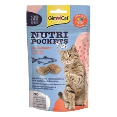 GimCat Nutri Pockets su žuvimi ir lašiša skanėstai katėms su žuvimi ir lašiša, 60 g