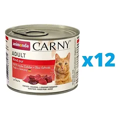 ANIMONDA Carny Adult rinkinys su jautiena 12 x 200 g
