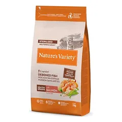 Nature's Variety Healthy Grains Sterilized Adult su lašiša, sausas maistas katėms, < 1,4 kg — 2 nuotrauka
