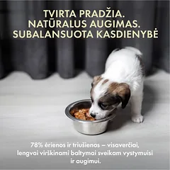 Visų veislių jaunų šunų šlapias pašaras su ėriena ir triušiena, 85 g | 1 — 4 nuotrauka