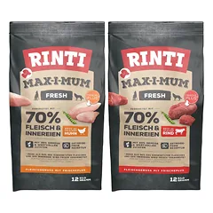 RINTI MAX-I-MUM Beef su jautiena 12 kg + vištiena 12 kg