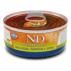 Farmina N&D Cat Wild Boar Pumpkin Apple konservi suaugusiems katėms su šerniena, moliūgu ir obuoliais, 70 g