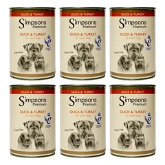 Simpsons Premium antienos ir kalakutienos troškinys - šlapias šunų maistas, antiena, kalakutiena ir daržovės, be grūdų, 6x 400g — 3 nuotrauka