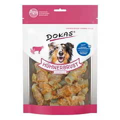 Dokas Hundesnack Hühnerbrust Kaurolle