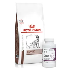 ROYAL CANIN Hepatic HF 16 12kg + LAB-V Hepato Protect 90 kapsulių