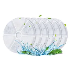 Applicable à BOORCA Lot 6 filtres pour fontaine chat 2,5L triple filtration