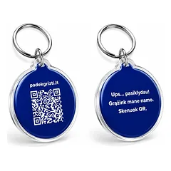 Padėk Grįžti apvalios formos QR PAKABUKAS