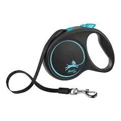 Inercinis pavadėlis šunims - Trixie Flexi Black Design, Juostinis pavadėlis, S, 5 m, (15 kg)