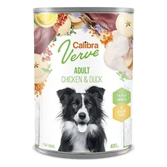CALIBRA Dog Verve GF Adult Chicken & Duck 400 g be gūdis drėgna maistas su vištiena ir antis šunims