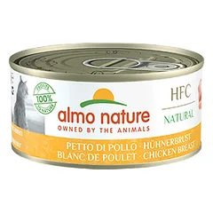 Almo Nature HFC Natural Vištienos krūtinėlės konservai suaugusiems katėms, 150 g