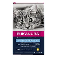 Eukanuba Weight Control sausas maistas sterilizuotoms katėms su vištiena, 10 kg