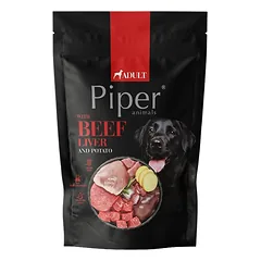 Piper Animals įvairių skonių rinkinys 30x500 g su jautienos kepenimis, su vištienos širdelėmis, su jautienos skrandžiais, drėgnas pašaras šunims.