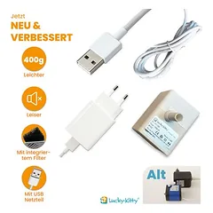 Lucky-Kitty siurblys gertuvės fontanui, Mikrosiurblys USB su adapteriu — 2 nuotrauka