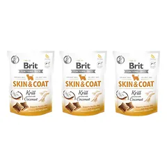 BRIT CARE DOG FUNCTIONAL SNACK SKIN&COAT KRILL 3x150g