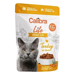 CALIBRA Cat Life Pouch Adult Turkey in gravy 85 g kalakutiena padaže katėms nuotrauka