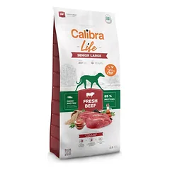 CALIBRA Dog Life Senior Large Fresh Beef 12 kg su jautiena vyresniems didelių veislių šunims