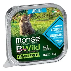 Monge BWild konservai katėms su ančiuviais, 100 g