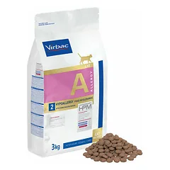 Virbac HPMD Cat Hypoallergy su hidrolizuotu lašišos baltymu, veterinarinis maistas katėms 3 kg — 4 nuotrauka