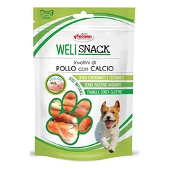 Record WeliSnack Chicken Wraps With Calcium papildomas pašaras šunims, 75 g