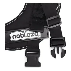 Nobleza petnešos šuniui L, juodos su atšvaitu, 68-88cm — 4 nuotrauka