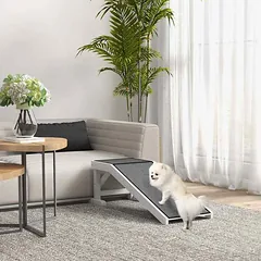 Rampa šunims PawHut 125x40x35,5cm., baltos/pilkos spalvos — 2 nuotrauka