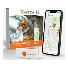 Weenect XS White Mini GPS sekiklis katėms (su antkakliu)
