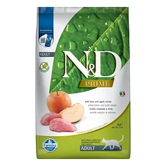 N&D PRIME – CAT Dry Wild Boar&Apple ADULT 10 kg
