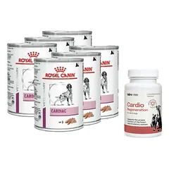 ROYAL CANIN Cardiac 6x410g skardinė + LAB-V Cardio Regeneration - Šunų ir kačių širdies ir kraujotakos sistemos veiklai palaikyti 90 kapsulių