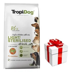 TROPIDOG Premium light/sterilised 12kg + Staigmena ŠUNIUI