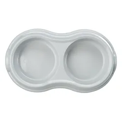 TRIXIE Dvigubas dubenėlis, plastm., 2x0.2 l, 11 cm-26x4x14 cm (pak.4)