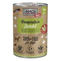 MAC's Mono su vabzdžiais, drėgnas maistas šunims 6 x 375 g
