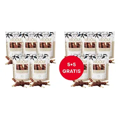 WOOLF Chicken And Rawhide Twister 10 x 100g džiovinta oda, įvyniota į vištieną (5+5 NEMOKAMAI)