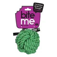 Europet Bernina žaislas šunims, pintas kamuoliukas „ballin“, žalias, Matmenys: 12 cm — 2 nuotrauka