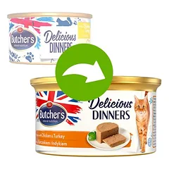 Butcher's Delicious Dinners 24 x 85 g, drėgnas maistas katėms — 2 nuotrauka