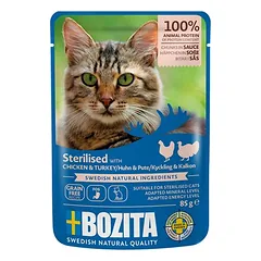Bozita kąsneliai padaže Sterilised 12 x 85 g, drėgnas maistas katėms — 2 nuotrauka