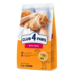 Club 4 Paws Premium sausas pašaras su veršiena katėms