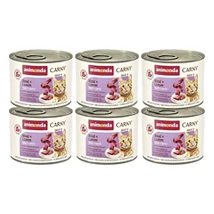ANIMONDA Cat Carny Adult skonis: jautiena ir ėriena 200g x6